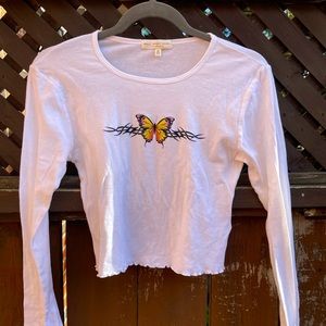 Y2K style butterfly crop top 🦋